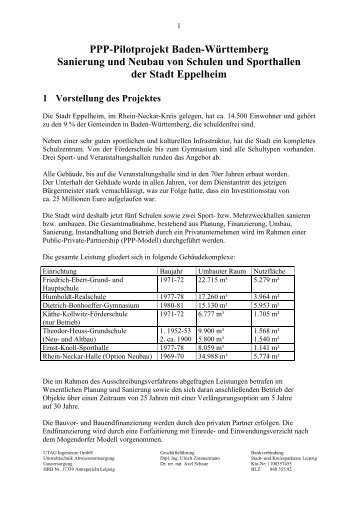 ÃPP-Pilotprojekt Eppelheim - UTAG Ingenieure GmbH