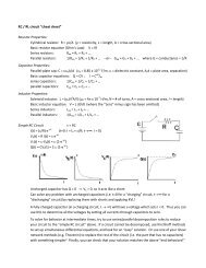 RC / RL circuit âcheat sheetâ Resistor Properties: Cylindrical resistor ...