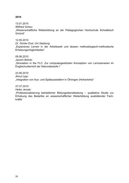 Forschungsbericht 2008 - Pädagogische Hochschule - Schwäbisch ...