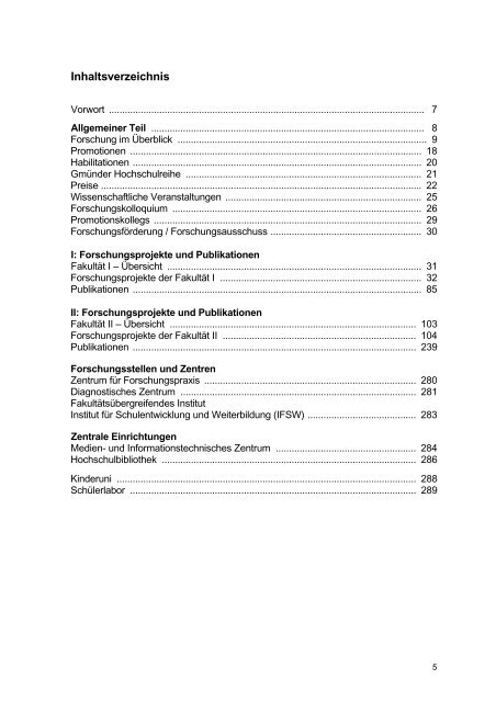 Forschungsbericht 2008 - Pädagogische Hochschule - Schwäbisch ...