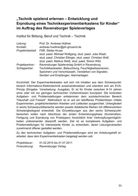 Forschungsbericht 2008 - Pädagogische Hochschule - Schwäbisch ...