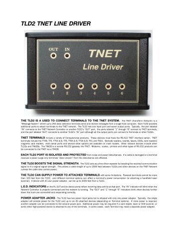 TLD2 TNET LINE DRIVER - ComputerWise