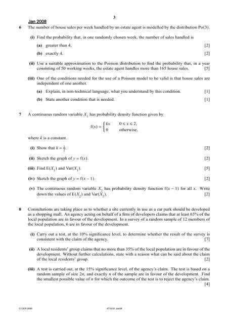 Prob & Stats 2 OCR Past Papers - The Grange School Blogs