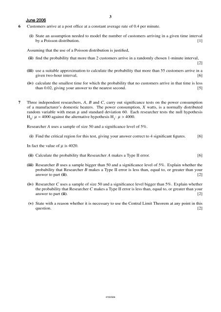 Prob & Stats 2 OCR Past Papers - The Grange School Blogs