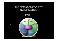 EPQ Presentation Sepr 2010 - The Grange School Blogs