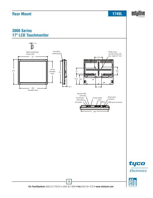 Elo U.S. Touchmonitor Catalog - Tek Solutions