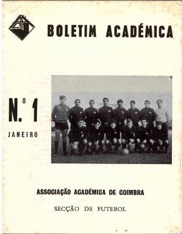 Boletim Académica N.º1 - Secção de Futebol de 1970