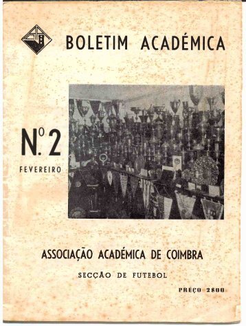 Boletim Académica N.º2 - Secção de Futebol de 1970