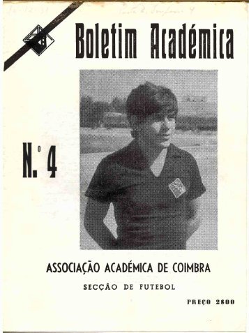 Boletim Académica N.º4 - Secção de Futebol de 1970