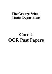 C4 Past Paper Booklet - The Grange School Blogs