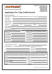 Application For 7 Day Credit Account - Auto Parts Group