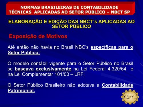 normas brasileiras de contabilidade - Tesouro Nacional - Ministério ...