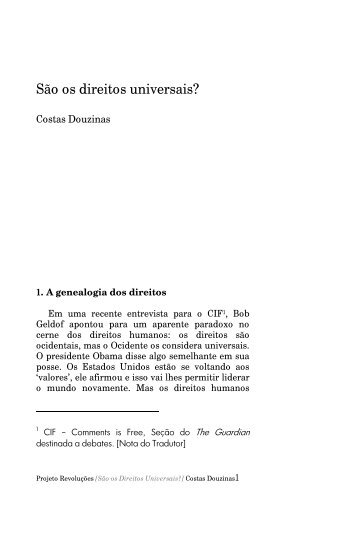 Costas Douzinas - SÃ£o os direitos universais - Revolucoes.org.br