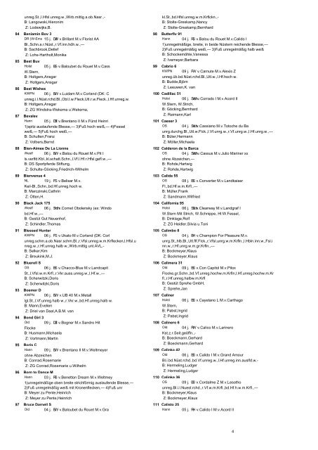 Pferdeverzeichnis - Equi-Score