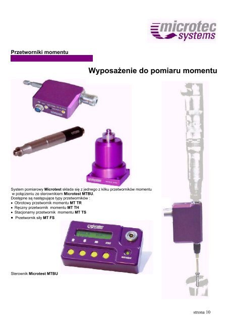 Katalog wszystkich urządzeń Microtec Systems - techsystem