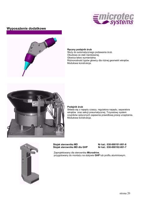 Katalog wszystkich urządzeń Microtec Systems - techsystem