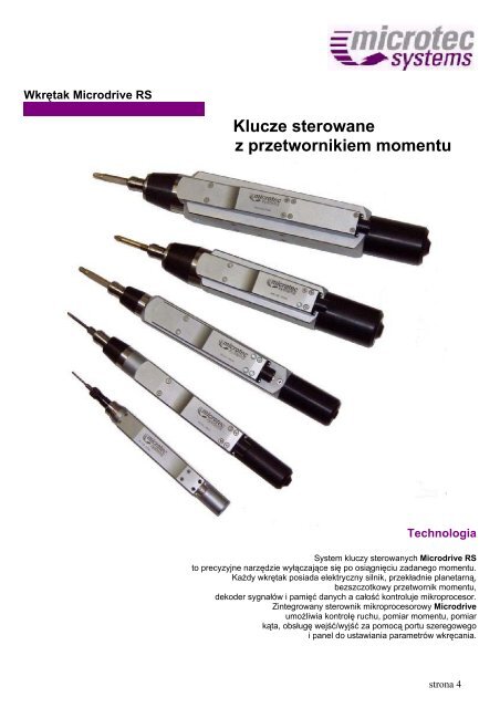 Katalog wszystkich urządzeń Microtec Systems - techsystem