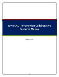 Iowa CAUTI Prevention Collaborative Resource Manual January 2011