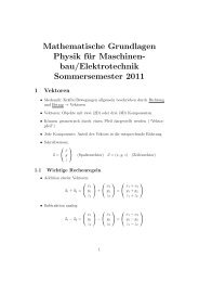 Mathematische Grundlagen Physik fÃ¼r Maschinen- bau ...