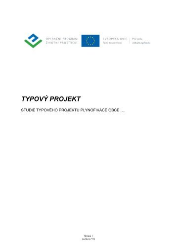 Studie typovÃ©ho projektu plynofikace obce - OperaÄnÃ­ program ...