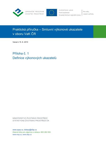 PraktickÃ¡ pÅÃ­ruÄka â SmluvnÃ­ vÃ½konovÃ© ukazatele v oboru VaK ÄR ...