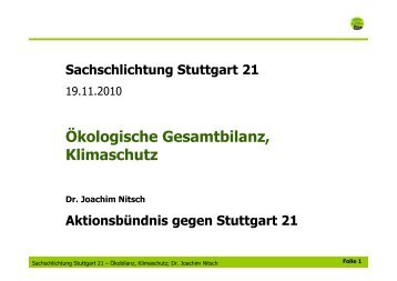 Joachim Nitsch - Aktionsbündnis gegen Stuttgart 21 - Phoenix