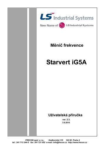 UÅ¾ivatelskÃ¡ pÅÃ­ruÄka pro mÄniÄe LS iG5A-4 - ALTEKO