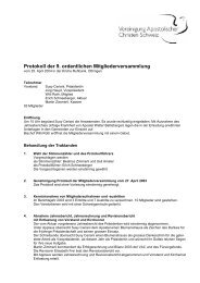 Protokoll der 9. ordentlichen Mitgliederversammlung