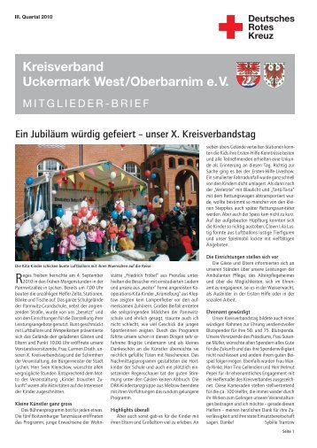 JRK-Kidscamp 2010 - DRK Kreisverband Uckermark West ...