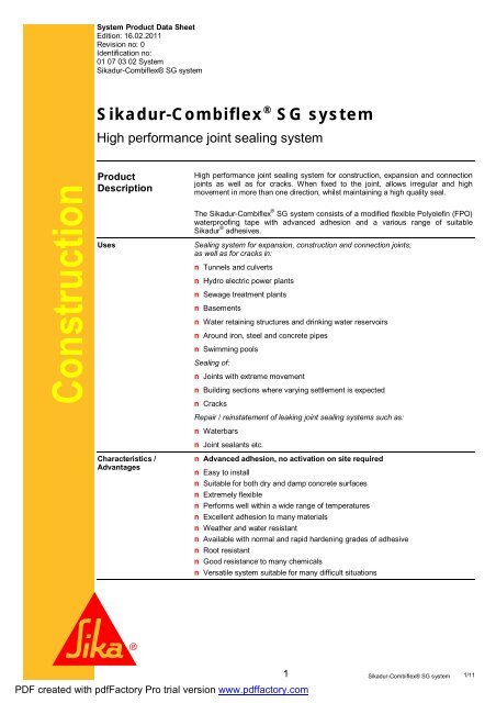 Sikadur Combiflex Sg System