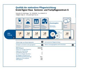 Qualität der stationären Pflegeeinrichtung Gretel-Egner-Haus ...