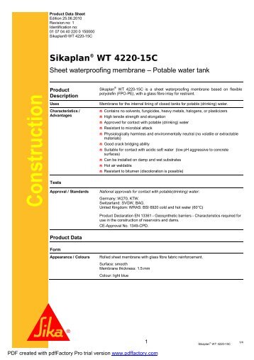 Sikaplan WT 4220-15C 20100625 EN Rev01