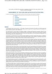 assessment of the food and nutrition situation iraq - Iraq Rural and ...