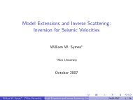 Seismic Inversion - The Rice Inversion Project - Rice University