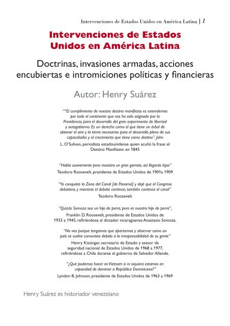 Intervenciones de Estados Unidos en AmÃ©rica Latina - MinCI