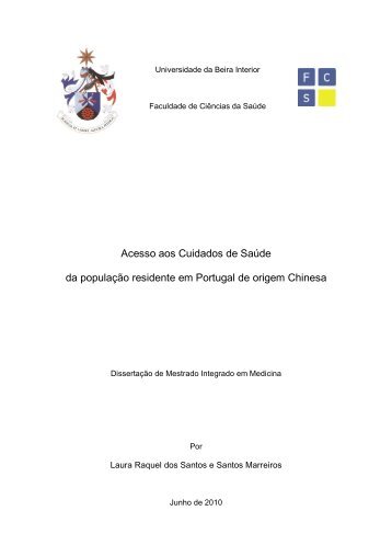 Acesso aos Cuidados de SaÃºde da populaÃ§Ã£o ... - Ubi Thesis