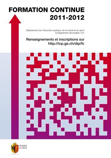 Brochure de formation continue Ã  GenÃ¨ve - Ge.ch