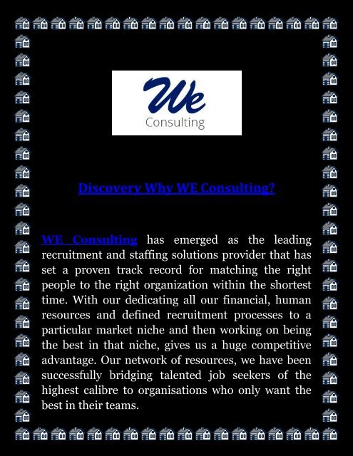 Discovery Why WE Consulting?