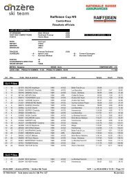 RÃ©sultats officiels 1437 - ski club chatel