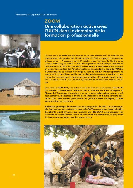 Rapport d'activitÃ© 2009 - Fondation Internationale du Banc d'Arguin