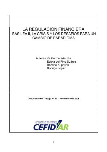 LA REGULACIÃN FINANCIERA - Informacion Estrategica