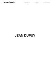 JEAN DUPUY - Galerie Loevenbruck