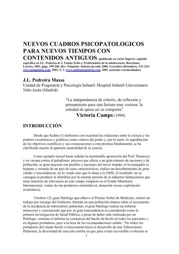 Nuevos cuadros psicopatolÃ³gicos - Anamib