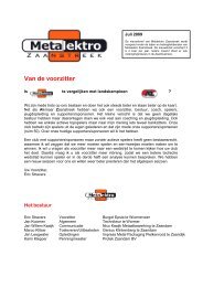 Nieuwsbrief juli 2009 Metalektro I - Metalektro Zaanstreek