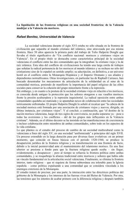 Rafael BenÃ­tez, Universidad de Valencia - framespa