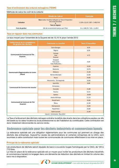 Les coûts des facteurs de production en Guyane - Région Guyane