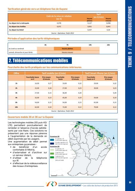 Les coûts des facteurs de production en Guyane - Région Guyane