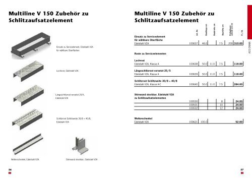 Multiline V 100 Drainlock Roste