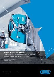 wall saw blades the new dimension of high performance ... - Tiross