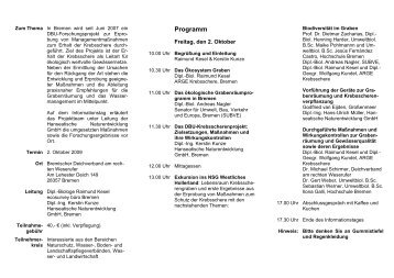 Programm - Krebsschere in Bremen